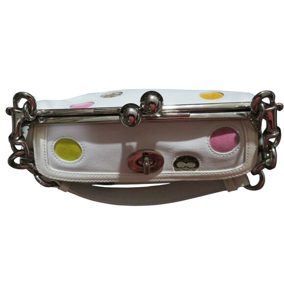 Coach 2005 Special Limited Edition Polka Dot Kisslock Gallery Frame Bag 3679 - Picture 3 of 12
